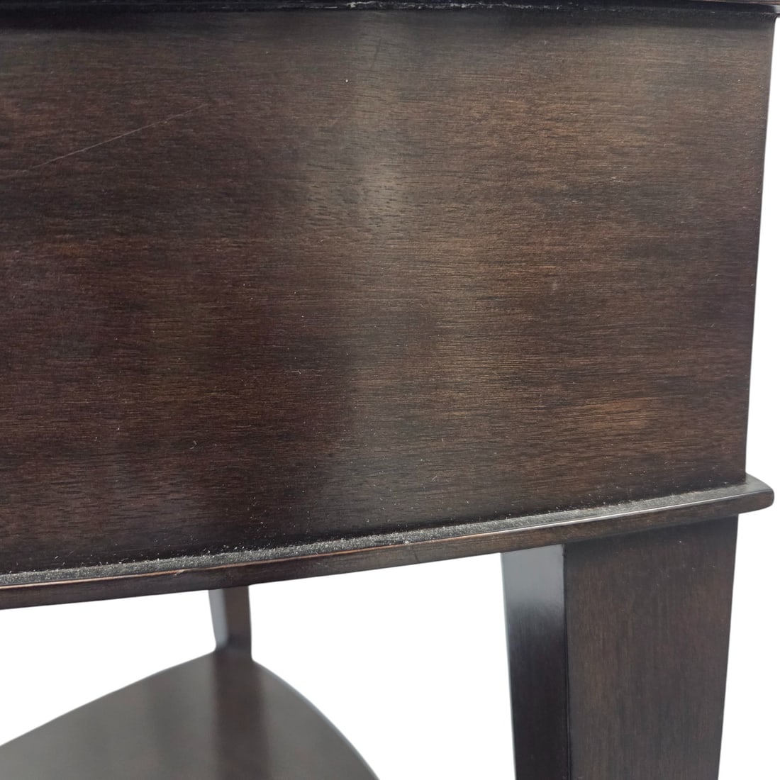 BARBARA BARRY FOR HENDREDON TRIANGULAR WOOD TABLE - 6