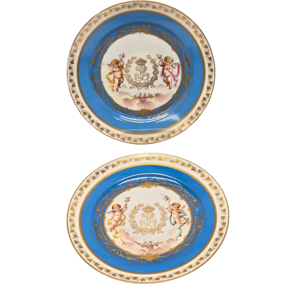 SEVRES 1846 PORCELAIN PLATE SET OF 2 (1 of 12)