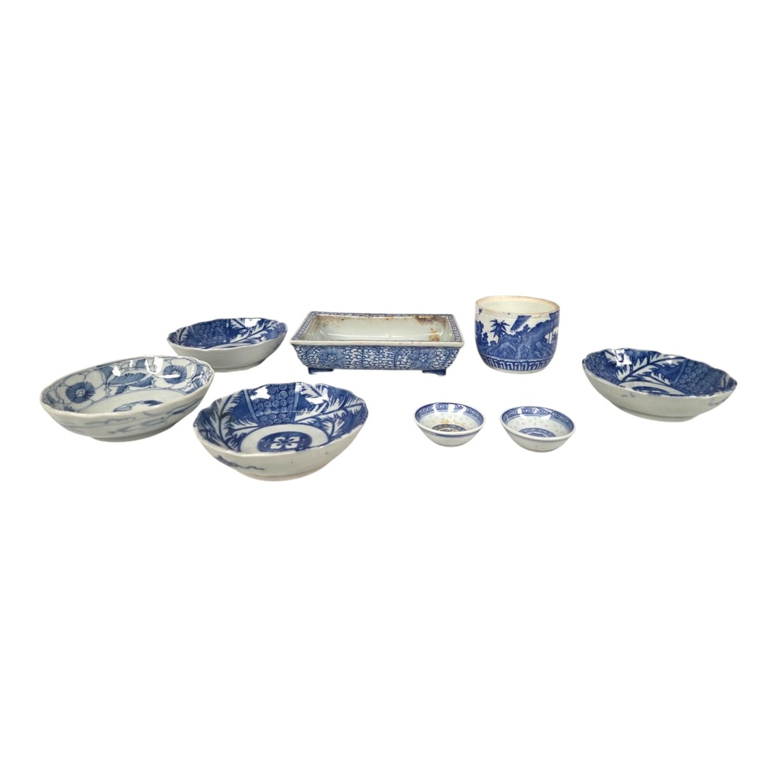 8 PC COLLECTION OF CHINESE BLUE &WHITE CERAMIC ITEMS (1 of 13)