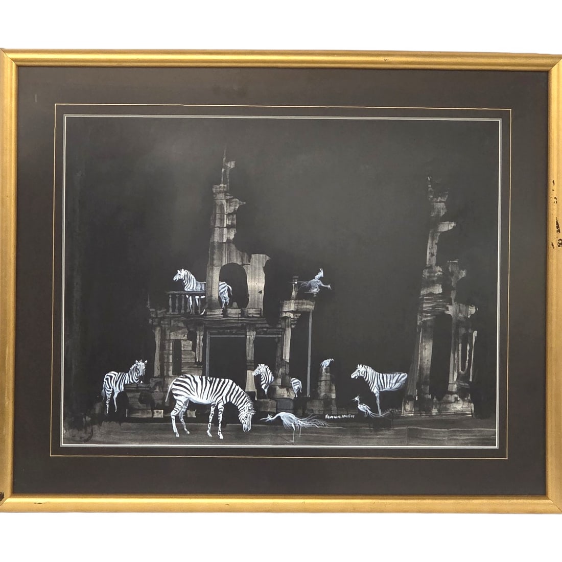 ZEBRA PAINTING BY NEWTON SMITH (1 of 7)