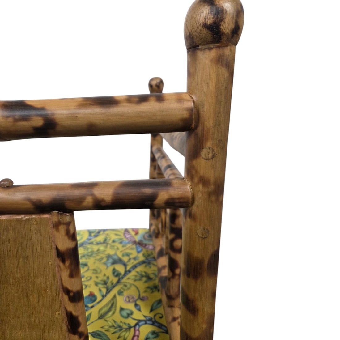 TWO BAMBOO CORNER CHAIRS - 2