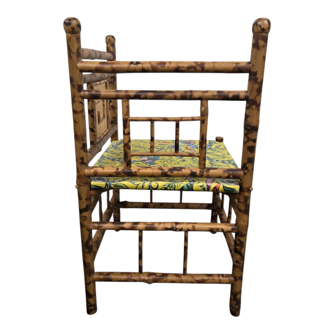 TWO BAMBOO CORNER CHAIRS - 4