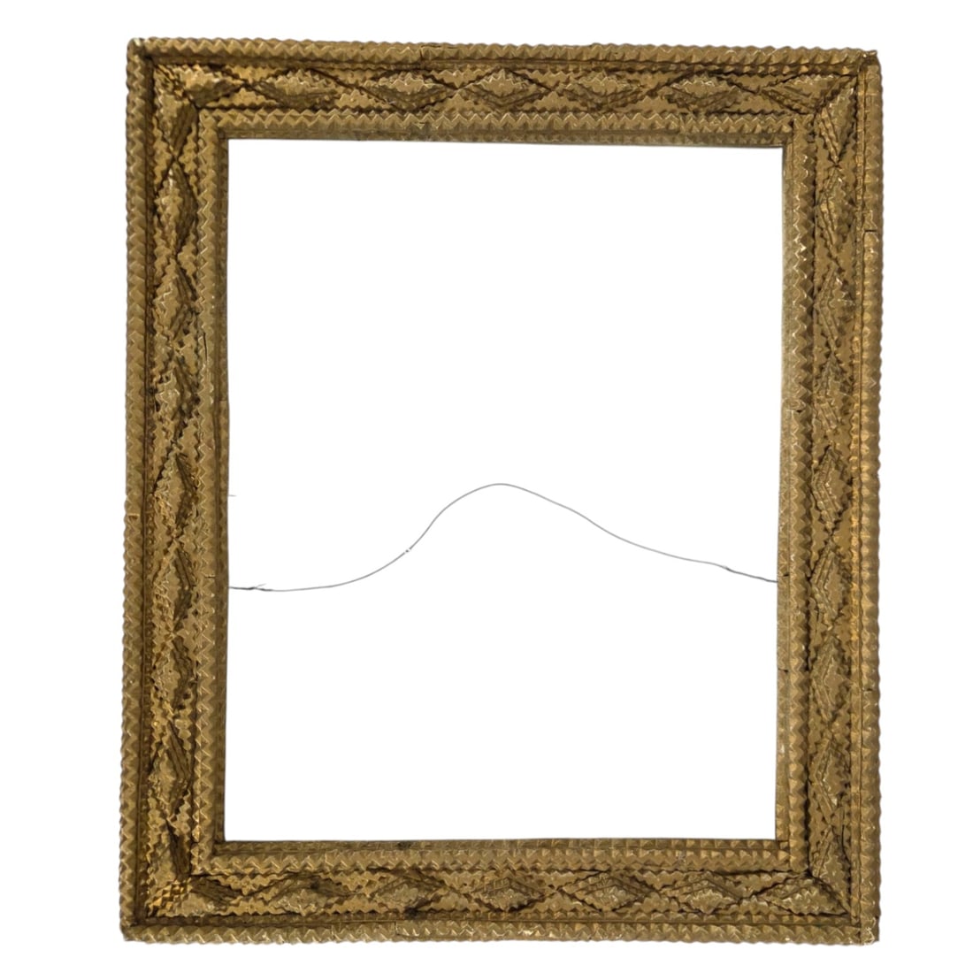 TRAMP ART PRISON ART CIGAR BOX FRAME W/ GLASS (1 of 6)