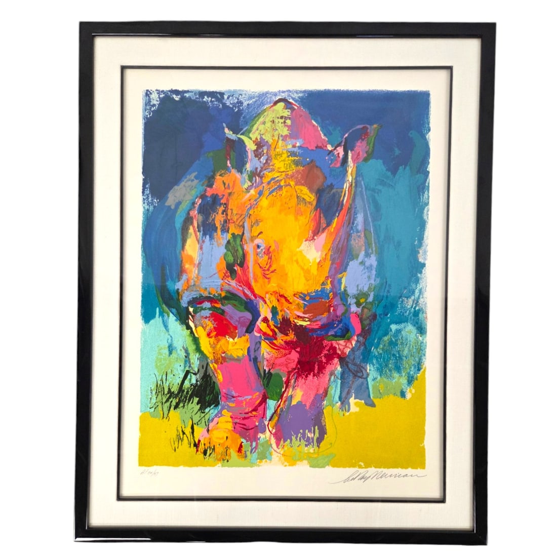 "RHINO" AP L.E. SERIGRAPH BY LEROY NEIMAN (1 of 7)
