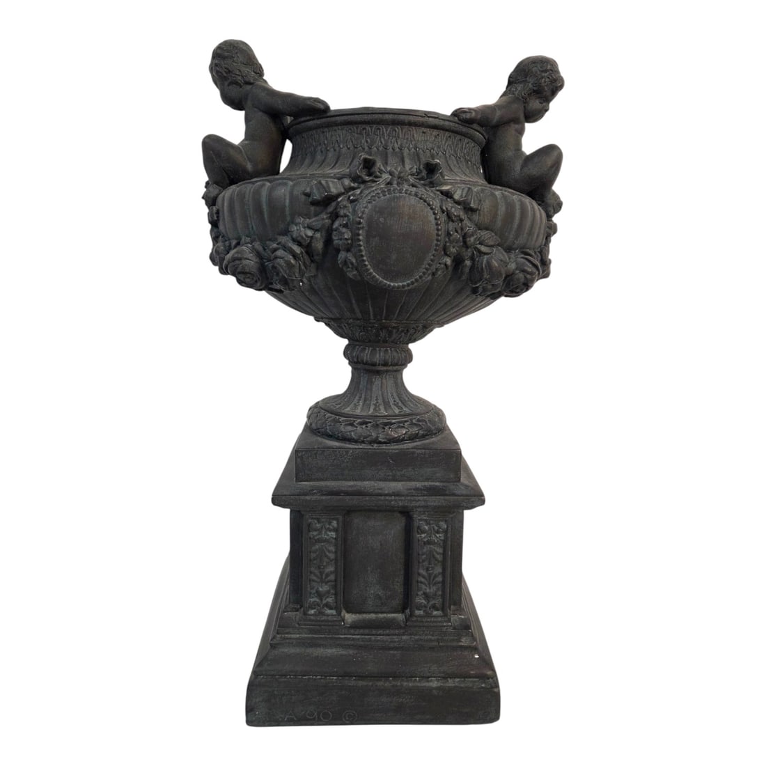 PAIR OF ALVA PLASTER NEOCLASSCAL DECORATIVE URNS (1 of 8)