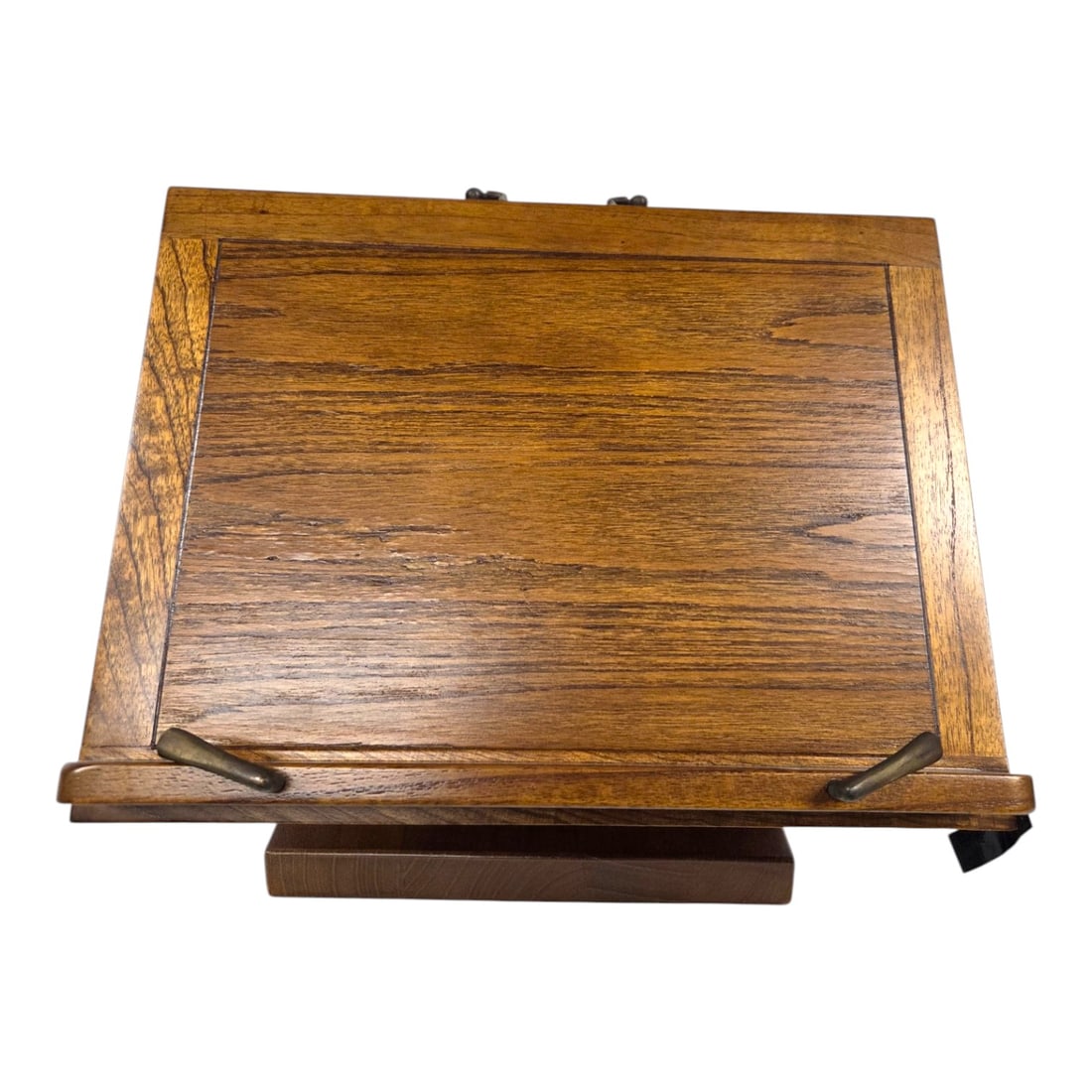REVOLVING DOUBLE SIDED OAK WOOD TABLETOP BOOKSTAND (1 of 11)