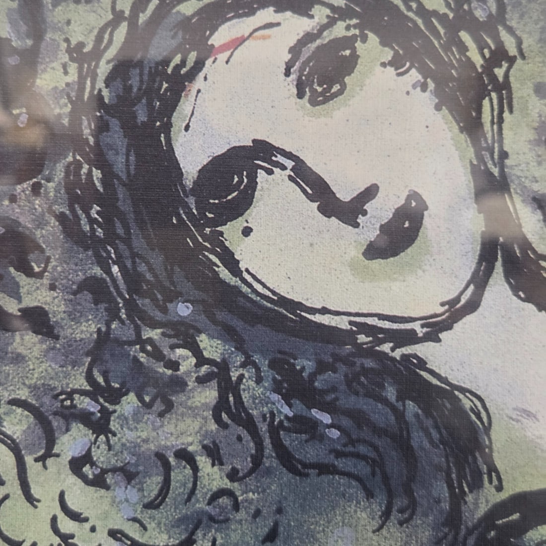LARGE DECORATIVE CHAGALL LITHOGRAPH FRAMED - 5