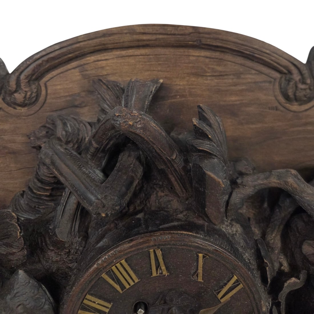 CARVED BLACK FOREST WALL CLOCK - 5