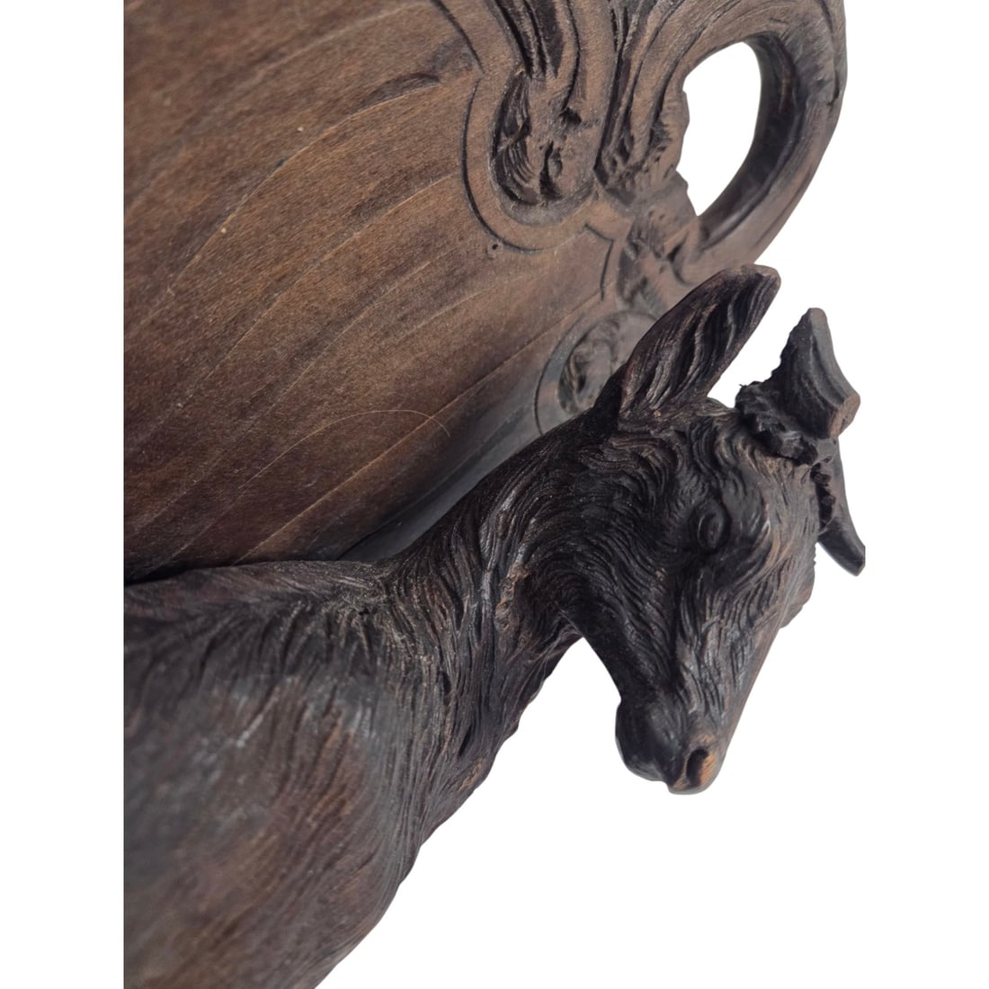 CARVED BLACK FOREST WALL CLOCK - 7