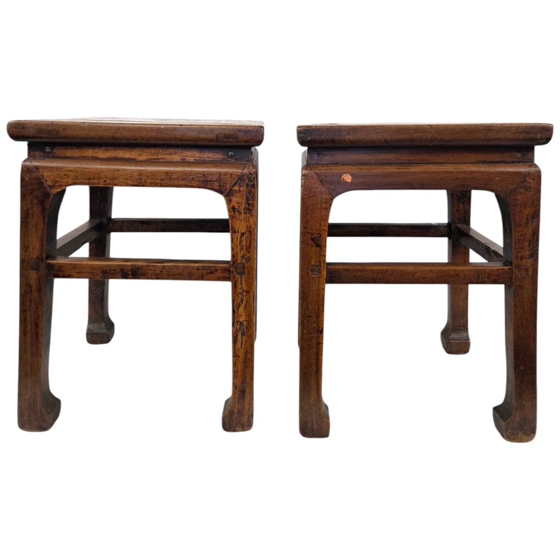 TWO CHINESE MING STYLE HAND CARVED WOOD SIDE TABLES (1 of 12)