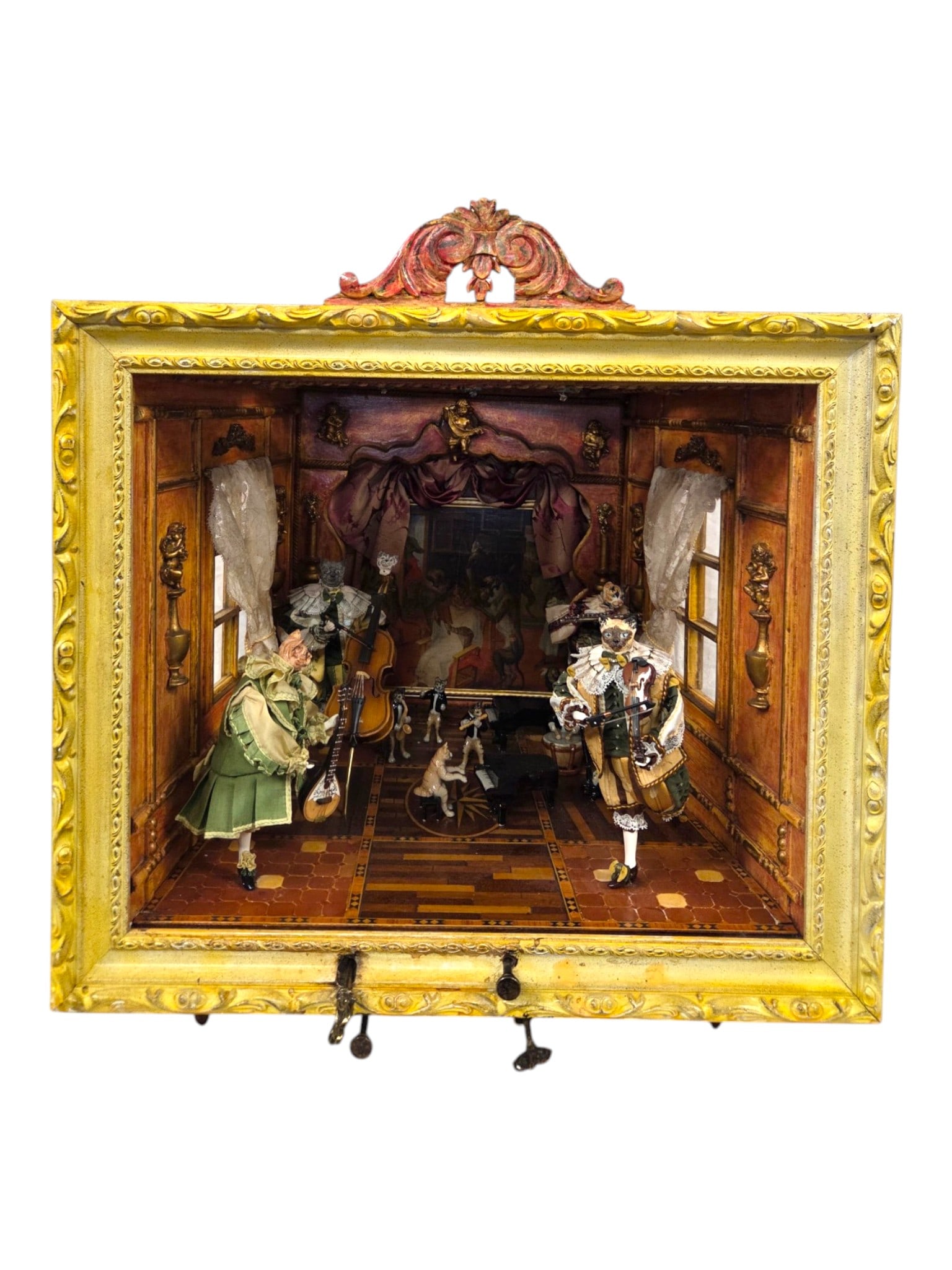 ATELIER AUTREFOIS AUTOMATON MUSIC BOX CAT THEATHER (1 of 13)