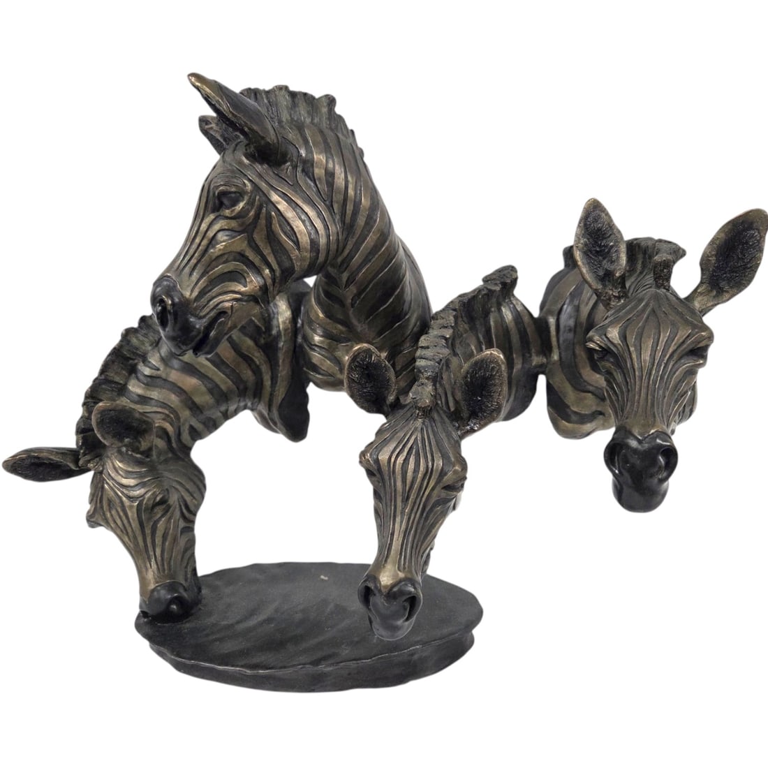 "WATERING HOLE" L.E. ZEBRA BRONZE BY MARK HOPKINS (1 of 10)