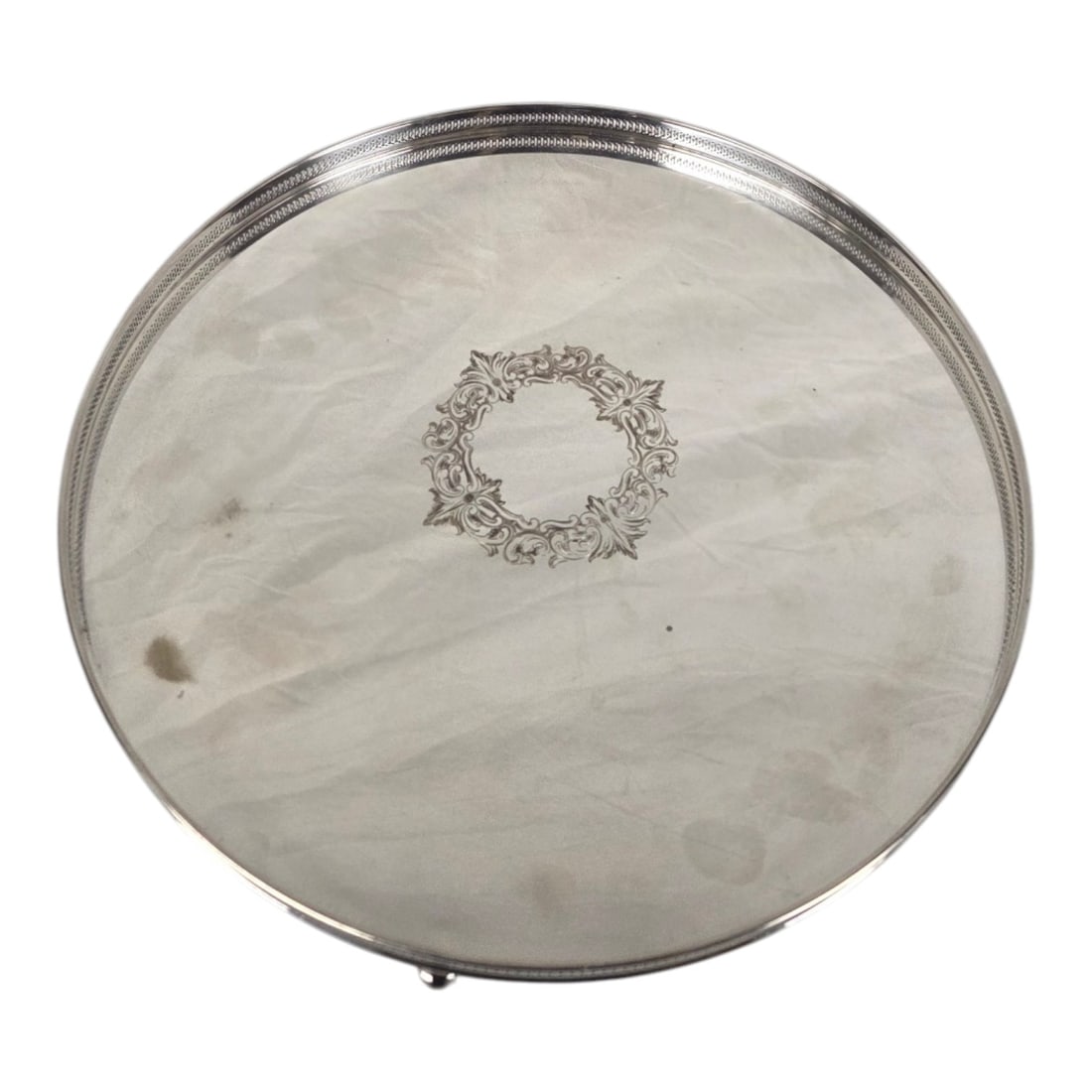 THREE SILVER PLATED TRAYS - 11