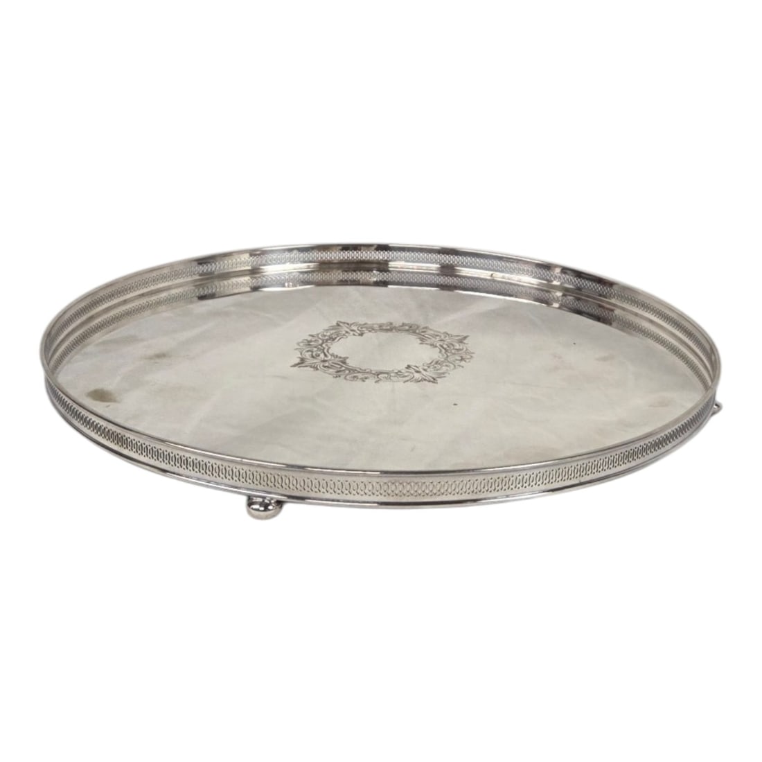 THREE SILVER PLATED TRAYS - 12