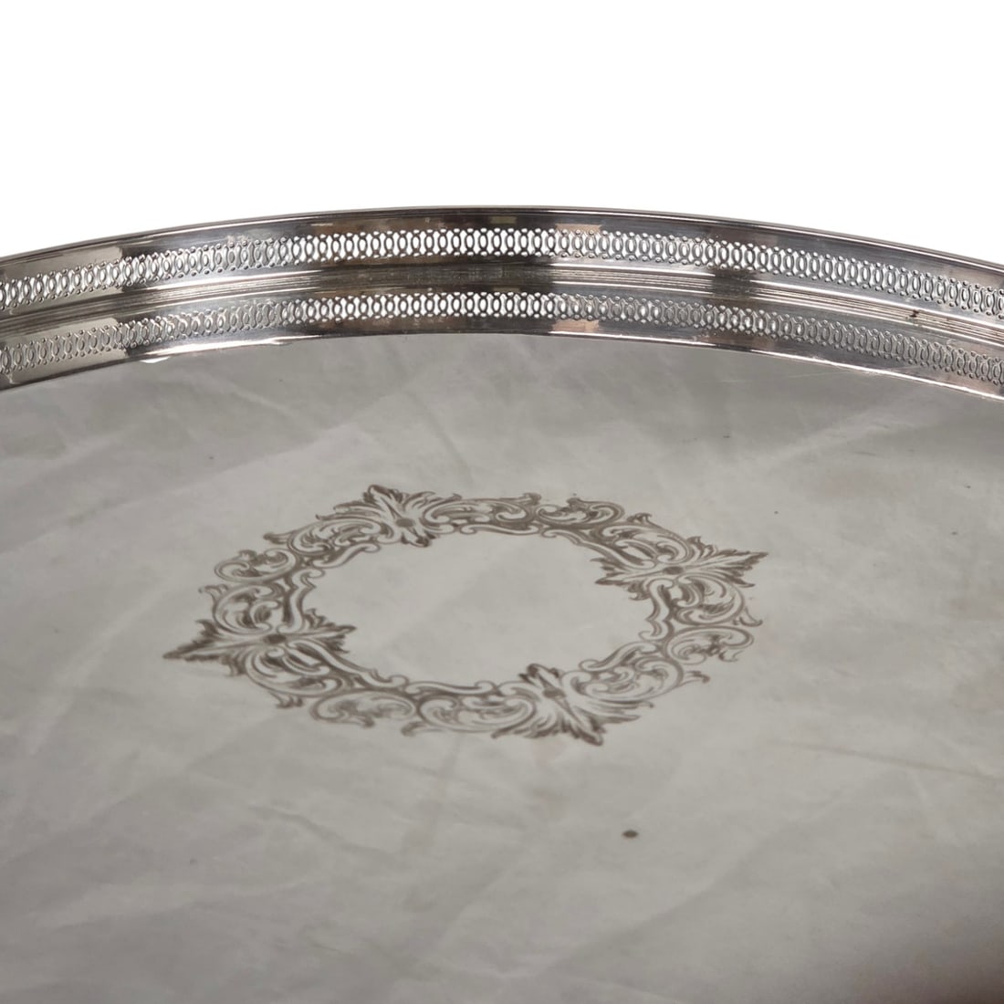 THREE SILVER PLATED TRAYS - 13