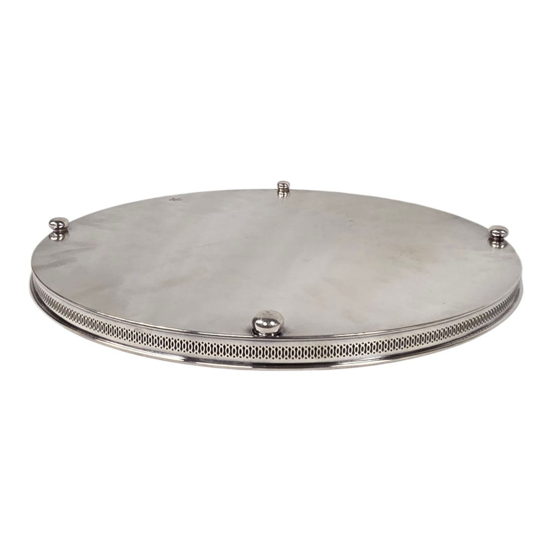 THREE SILVER PLATED TRAYS - 15