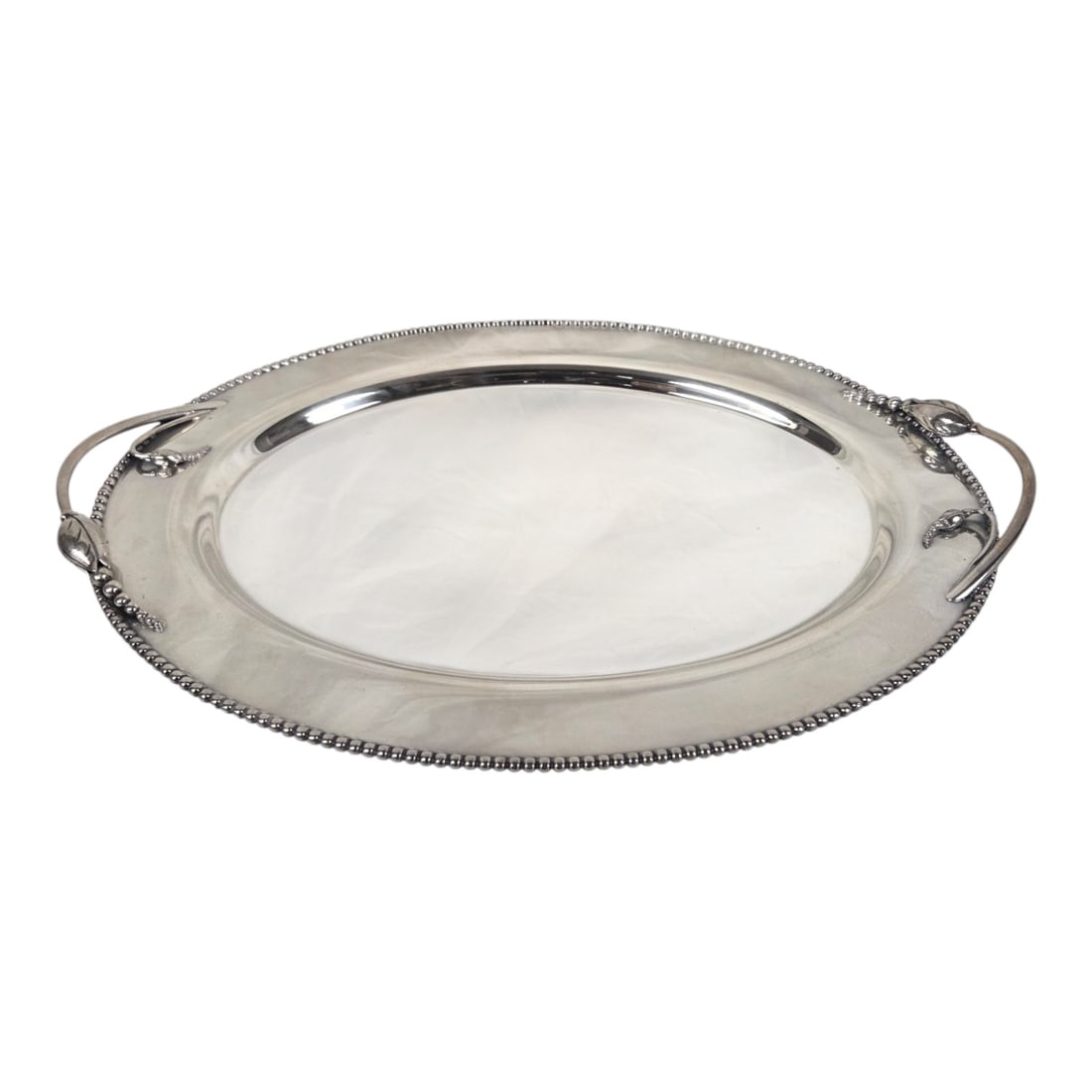 THREE SILVER PLATED TRAYS - 2