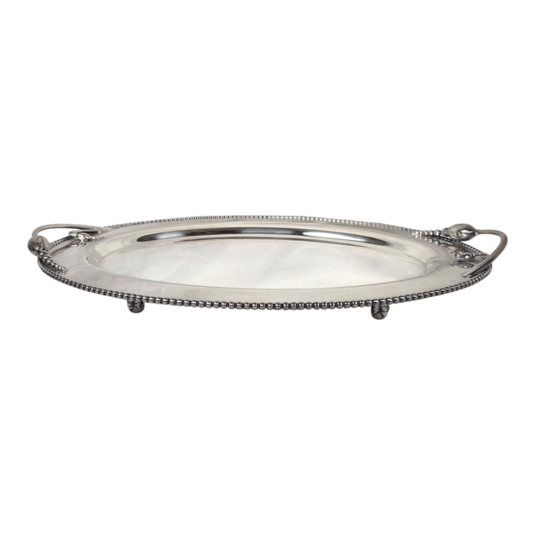 THREE SILVER PLATED TRAYS - 3