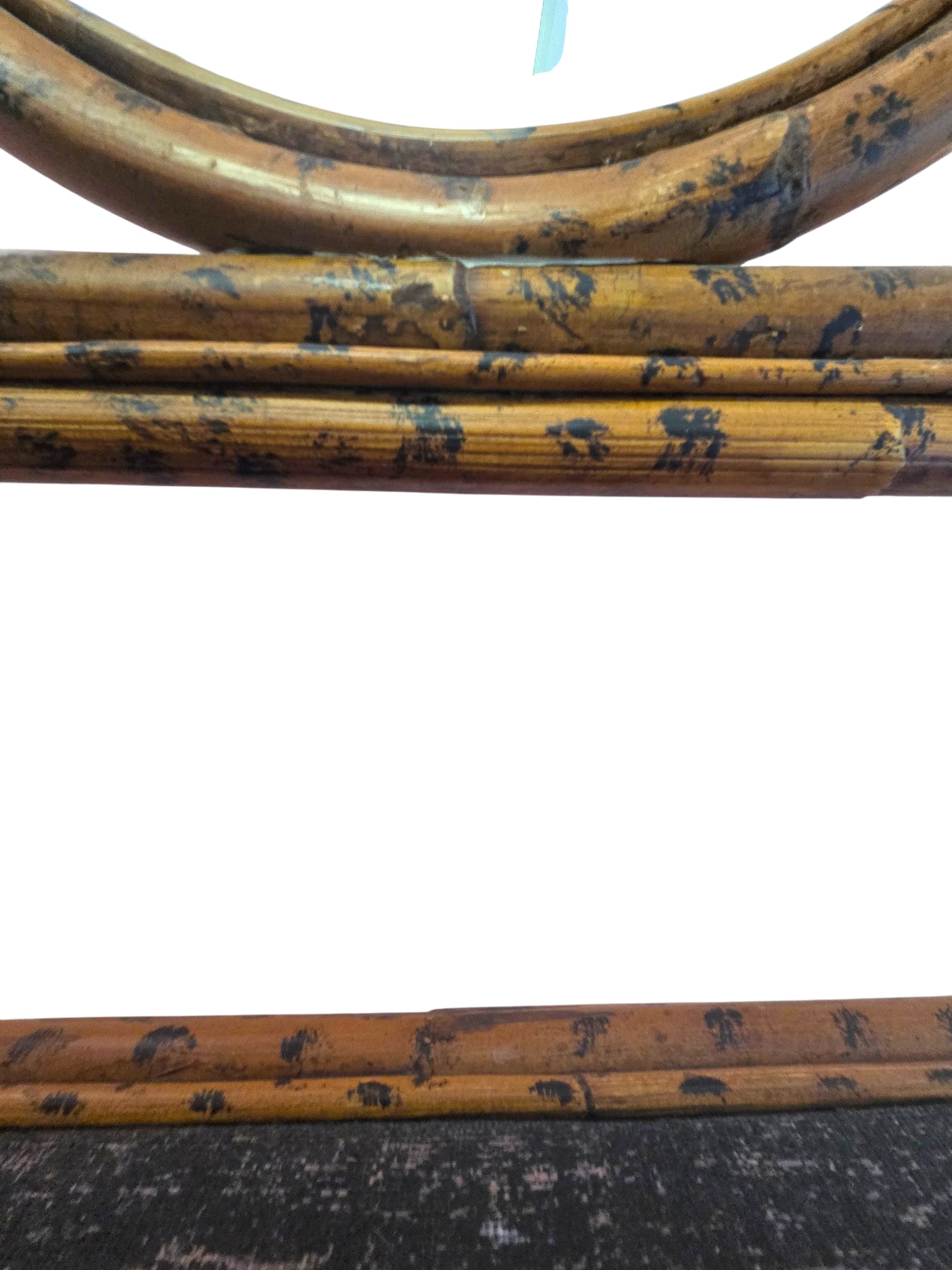 BAMBOO HALL TREE WITH OVAL MIRROR - 6