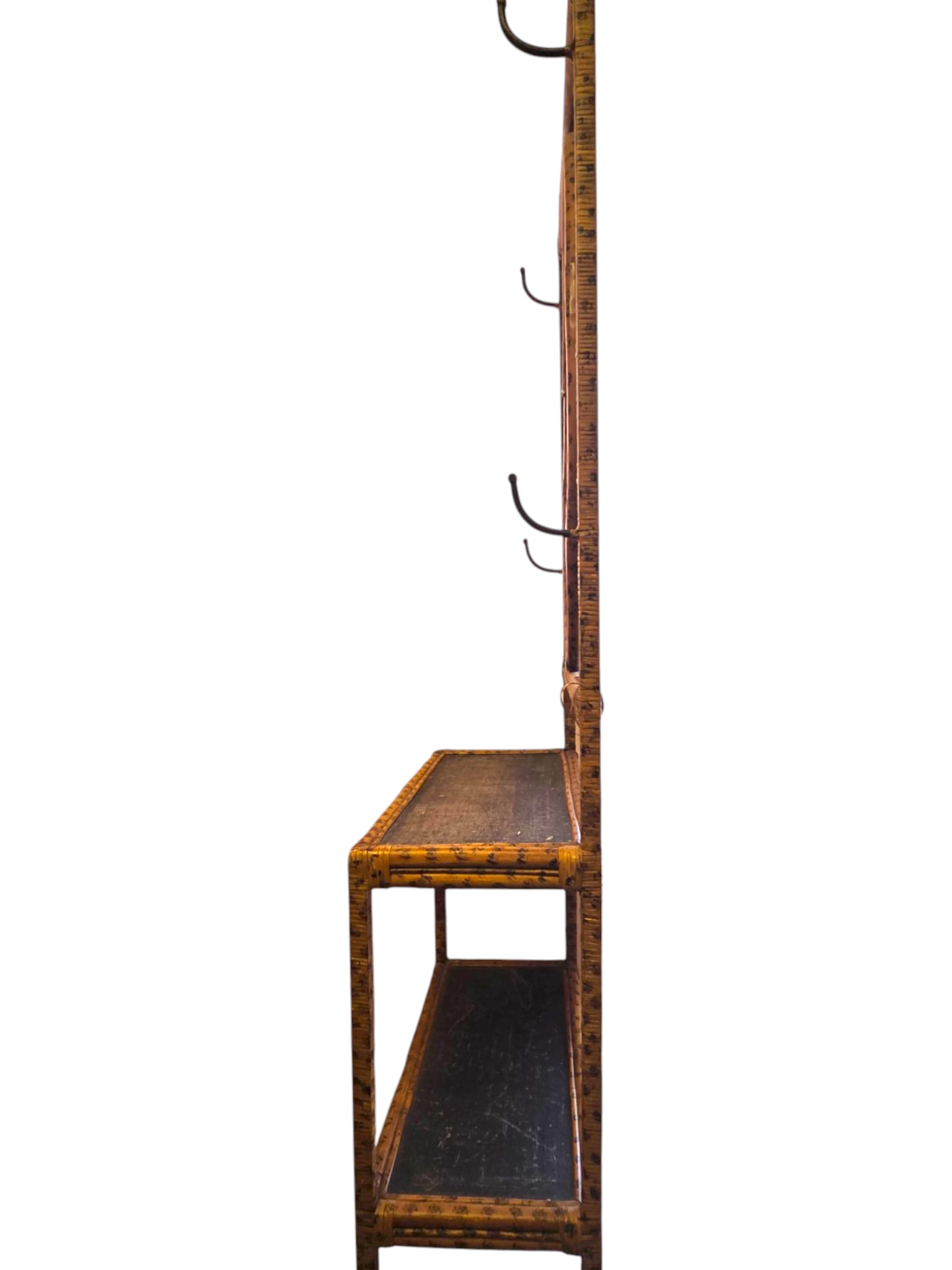 BAMBOO HALL TREE WITH OVAL MIRROR - 7