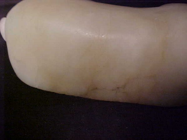 ANTIQUE CARVED ALABASTER PIG FIGURE - 5