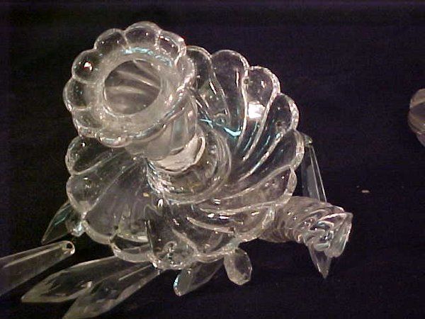 ANTIQUE CRYSTAL CANDELABRA LARGE - 4