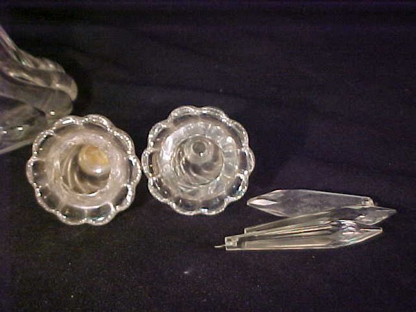 ANTIQUE CRYSTAL CANDELABRA LARGE - 5