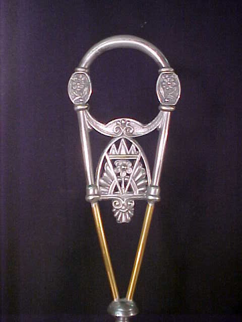 SILVER PLATE ANTIQUE CRYSTAL CASTER SET - 4