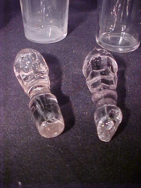 SILVER PLATE ANTIQUE CRYSTAL CASTER SET - 8