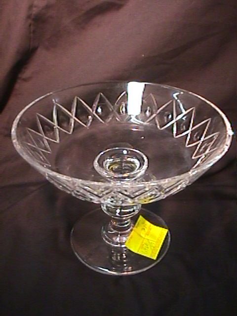VAL ST LAMBERT CUT CRYSTAL GLASS COMPOTE - 2