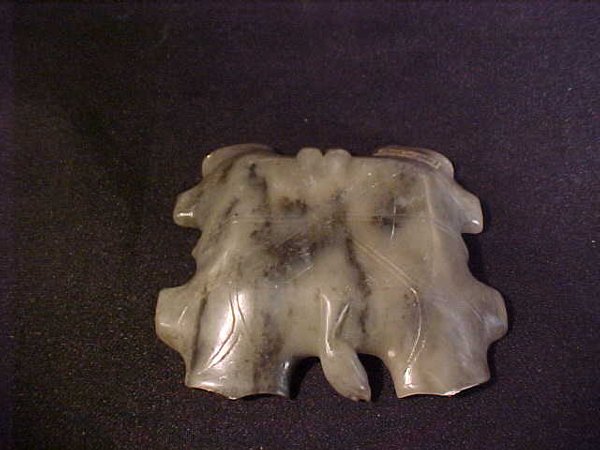 ORIENTAL SOAP STONE FOO DOG SEAL & BOWL - 6