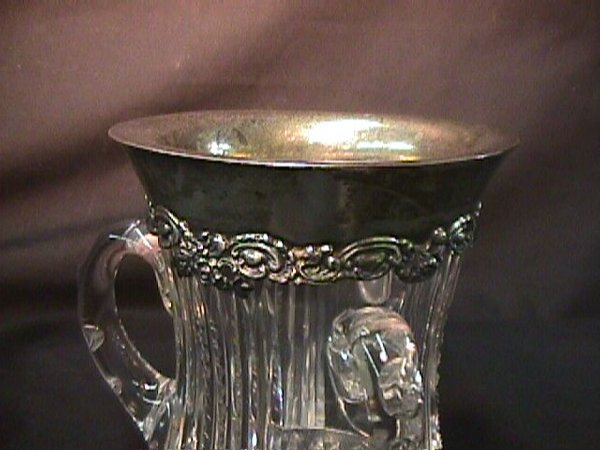STERLING SILVER CUT GLASS LOVING CUP - 2