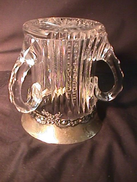 STERLING SILVER CUT GLASS LOVING CUP - 4