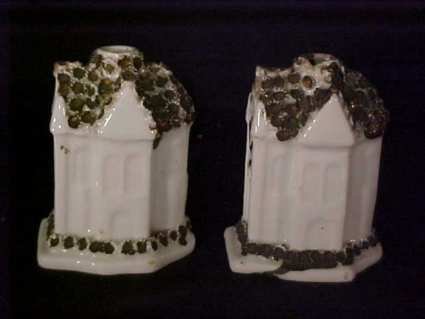 PR ANTIQUE STAFFORDSHIRE PEN HOLDERS - 2