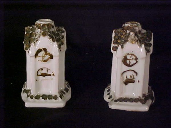 PR ANTIQUE STAFFORDSHIRE PEN HOLDERS - 3