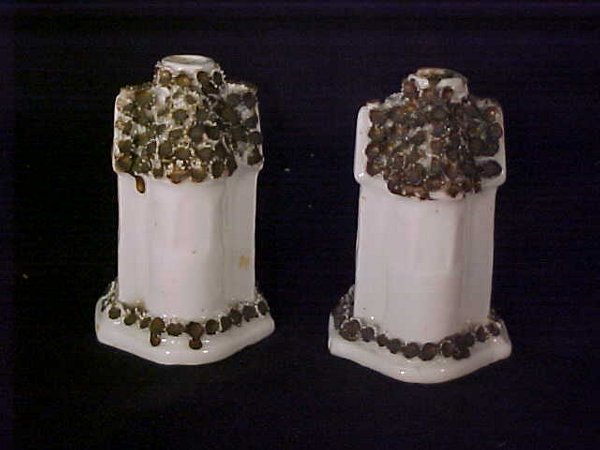PR ANTIQUE STAFFORDSHIRE PEN HOLDERS - 4
