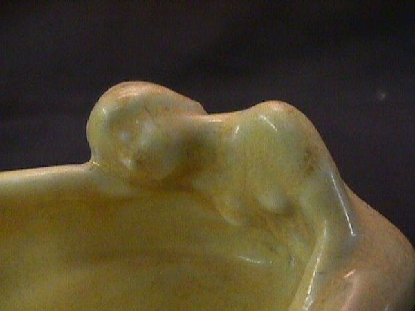 ROOKWOOD ART POTTERY NUDE ASH TRAY - 2