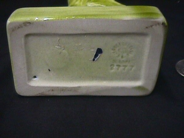 ROOKWOOD ART POTTERY DOG LIME GREEN - 5