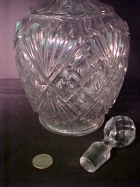 ANTIQUE PRESSED GLASS DECANTERS 3 - 4
