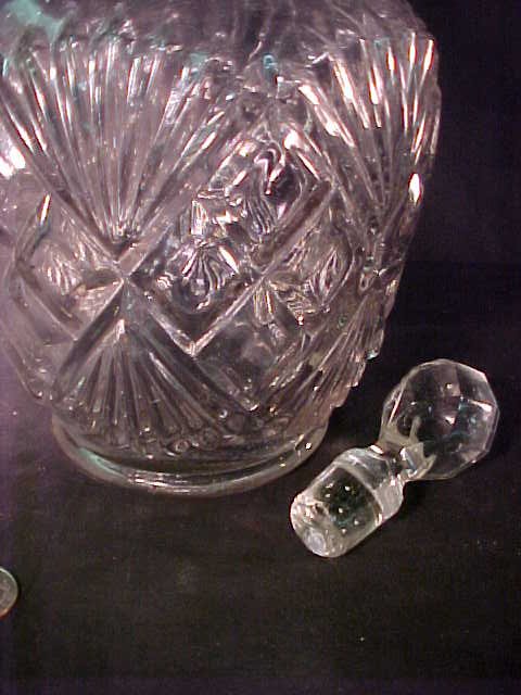 ANTIQUE PRESSED GLASS DECANTERS 3 - 6