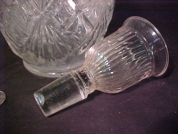 ANTIQUE PRESSED GLASS DECANTERS 3 - 8