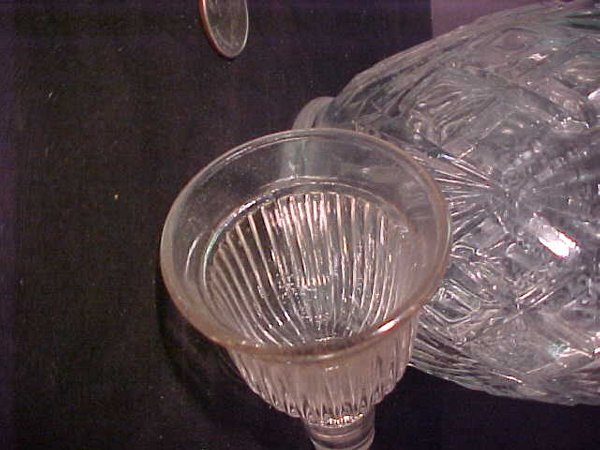 ANTIQUE PRESSED GLASS DECANTERS 3 - 9