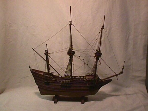 ROBERT I INNIS SHIP MODEL HALVE MAAN: This is one of several hand made ship models we are offering in this session. The models are from the family of Robert I Innis, father of Robert W. Innis married to Alice H. Innis nee Miller and consi
