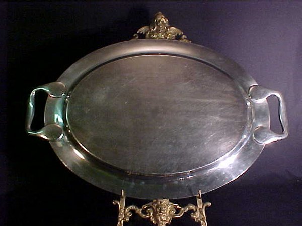 STERLING & SILVER PLATE GROUP PLATTER DI - 2