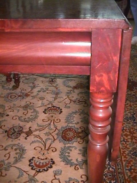 ANTIQUE DROP LEAF MAHOGANY TABLE - 2