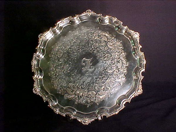 SHEFFIELD ENGLISH SILVER PLATE SALVER