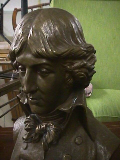 F. BARBEDIENNE BRONZE BUST ST. JUST - 2