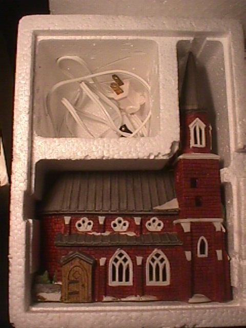 DICKENS VILLAGE RETIRED BRICK ABBEY - 2