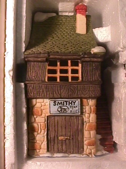 DICKENS VILLAGE RETIRED BEAN SMITHY SHOP