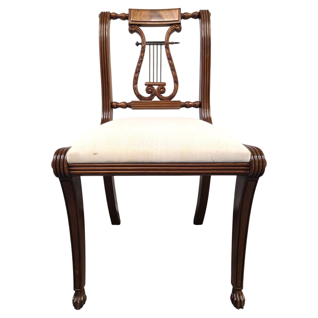 REGENCY STYLE HARP or LYRE BACK SIDE CHAIR (1 of 1)